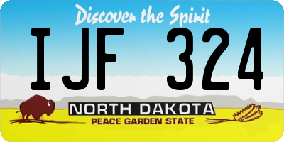 ND license plate IJF324