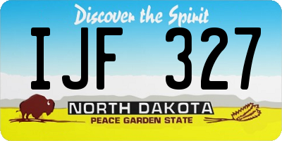 ND license plate IJF327