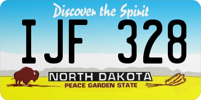 ND license plate IJF328