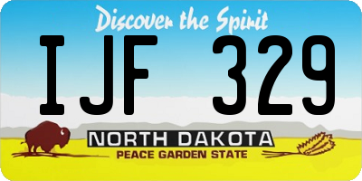 ND license plate IJF329