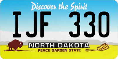 ND license plate IJF330