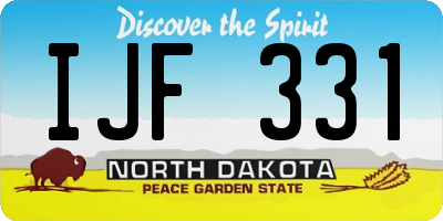 ND license plate IJF331