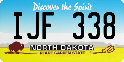 ND license plate IJF338