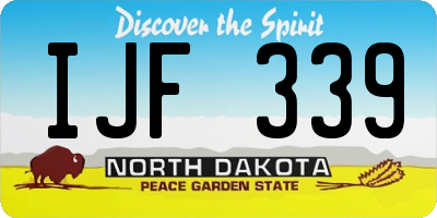 ND license plate IJF339