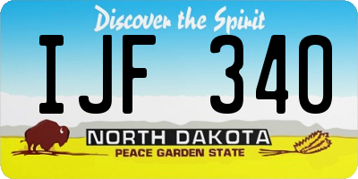 ND license plate IJF340