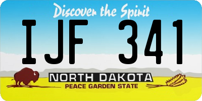 ND license plate IJF341