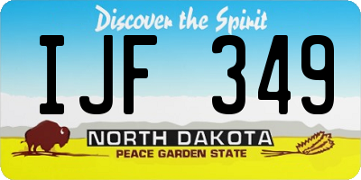 ND license plate IJF349