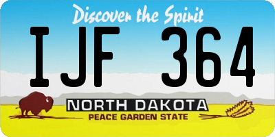 ND license plate IJF364