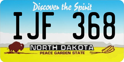 ND license plate IJF368