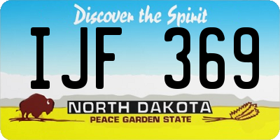 ND license plate IJF369