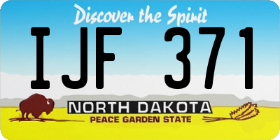 ND license plate IJF371