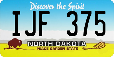 ND license plate IJF375