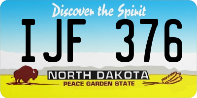 ND license plate IJF376