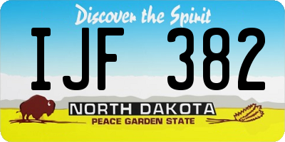 ND license plate IJF382