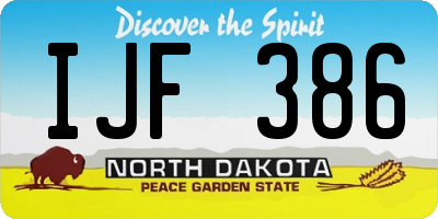 ND license plate IJF386