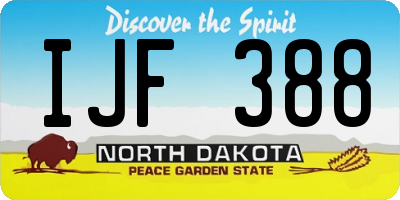 ND license plate IJF388