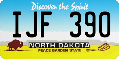 ND license plate IJF390