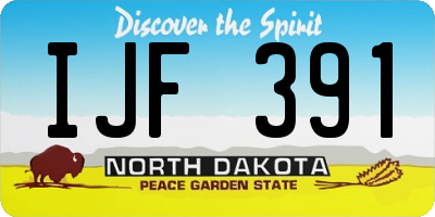ND license plate IJF391