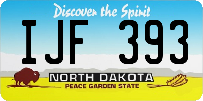 ND license plate IJF393