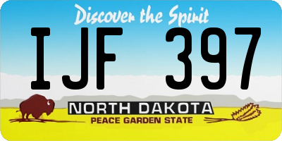 ND license plate IJF397