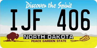 ND license plate IJF406