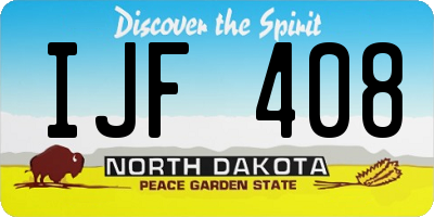 ND license plate IJF408