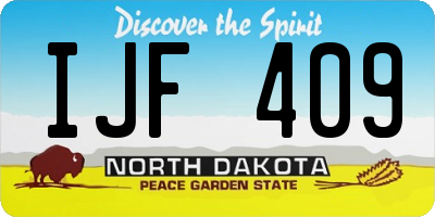 ND license plate IJF409