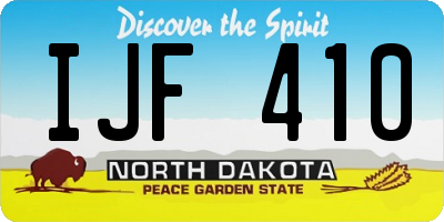 ND license plate IJF410