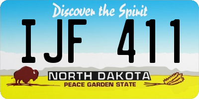ND license plate IJF411
