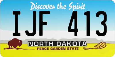 ND license plate IJF413