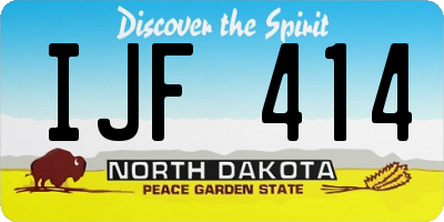 ND license plate IJF414