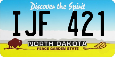 ND license plate IJF421