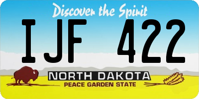ND license plate IJF422