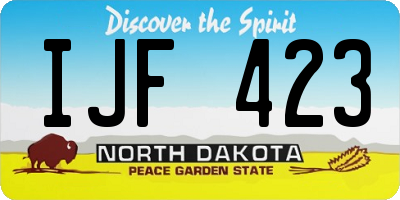 ND license plate IJF423