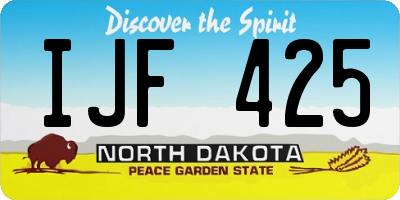 ND license plate IJF425