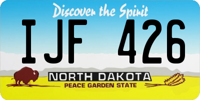 ND license plate IJF426
