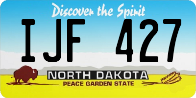 ND license plate IJF427