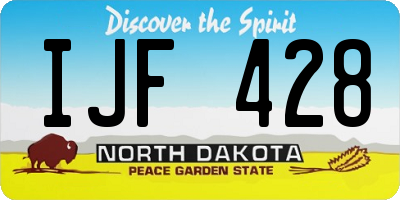 ND license plate IJF428