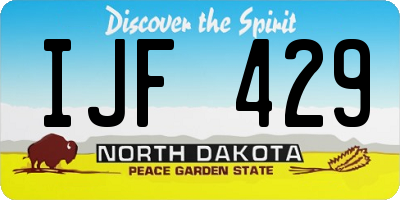 ND license plate IJF429