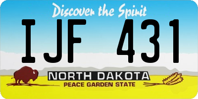 ND license plate IJF431