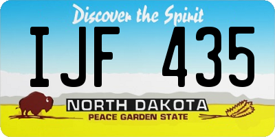 ND license plate IJF435