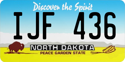 ND license plate IJF436