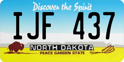 ND license plate IJF437