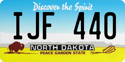 ND license plate IJF440