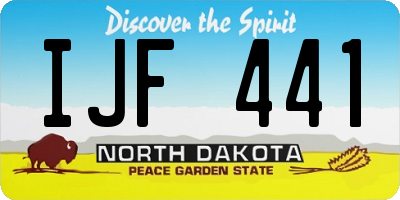 ND license plate IJF441