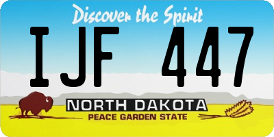 ND license plate IJF447