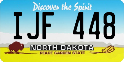 ND license plate IJF448