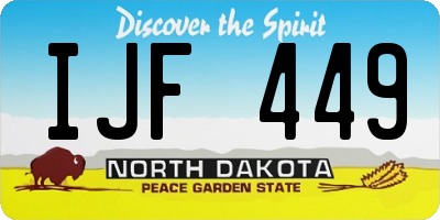 ND license plate IJF449