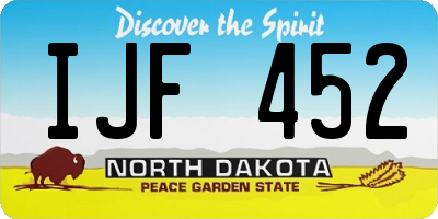 ND license plate IJF452