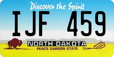 ND license plate IJF459